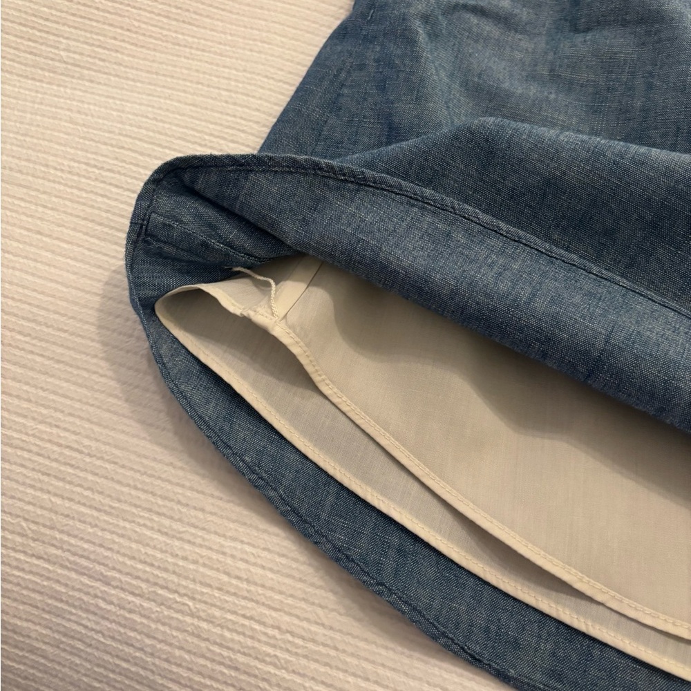 Blue Scallop-Edge Women's Top - Picture 8 of 8
